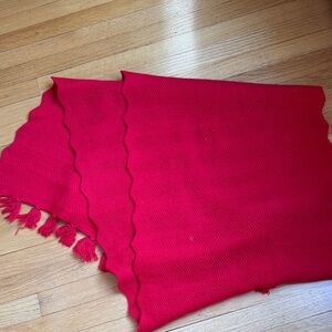 Fenn Wright Manson Red Lambswool Blend Large Wrap